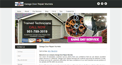 Desktop Screenshot of garagedoorrepairmurrieta.com